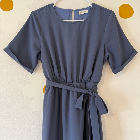 Roolee Taylor Jane Wrap Maxi Dress in Slate Blue - Picture 7 of 14